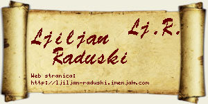 Ljiljan Raduški vizit kartica